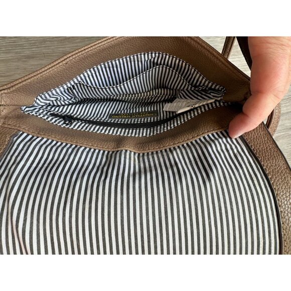Christian Soriano for Payless Taupe Crossbody Bag with Zippered long Front Flap - Picture 7 of 13